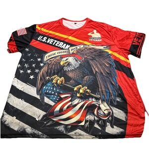 USA PROUD U. S. Veteran T-shirt Eagle ALL GAVE SOME GAVE ALL patriotic men's 4XL